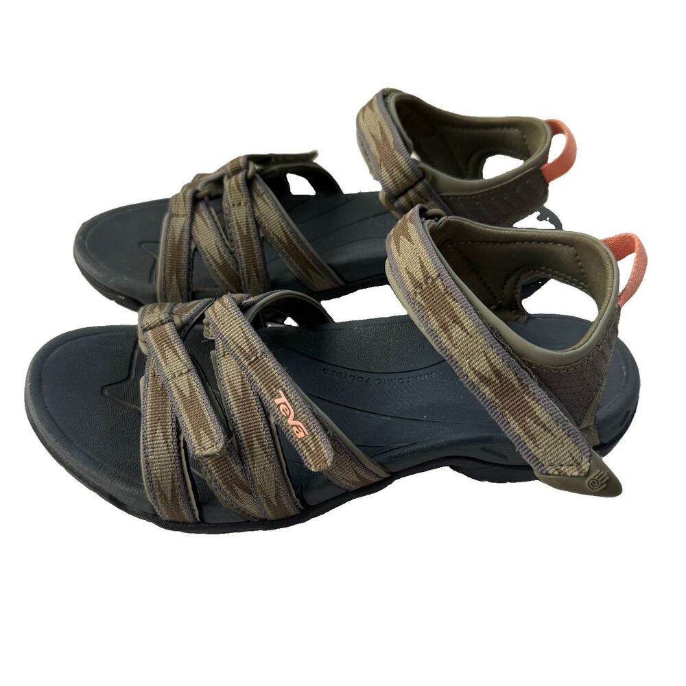 Women’s Teva Tirra Olive Green Strappy Sandals Size 8 Hiking Granola F27119L